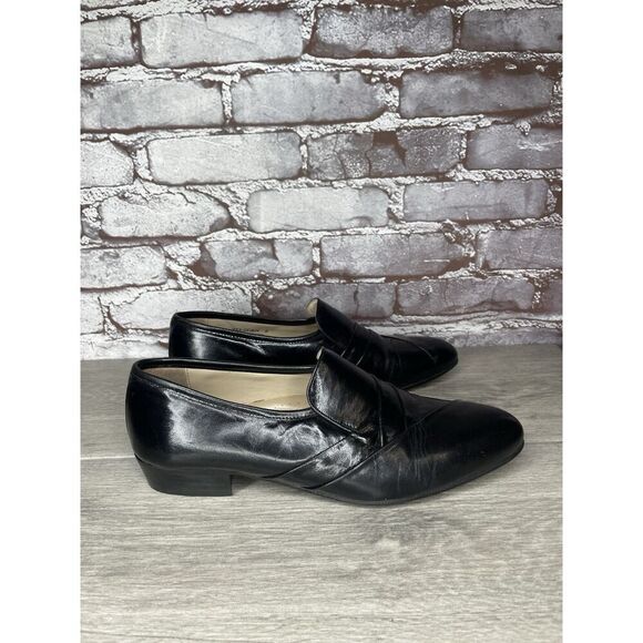 Stacy Adams Black Patent Leather Slip On Loafers Dress Shoes Men’s Sz 8M US/41EU - Picture 3 of 16